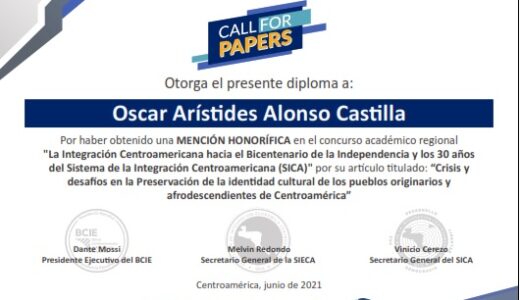 Mención Honorifica de Investigación. Call for Papers  2020. Mención Honorifica de Investigación. Call for Papers  2020.